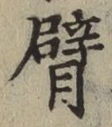 “臂”字
