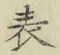 文字表