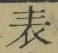 文字表