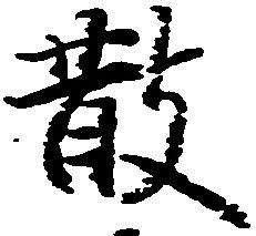 散の位置