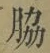 Chữ 脇