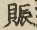 賑の位置