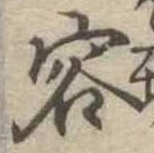 容の位置