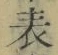 Chữ 表