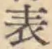 文字表