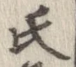 氏の位置