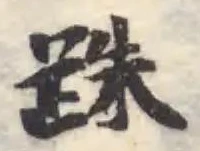 跦の位置