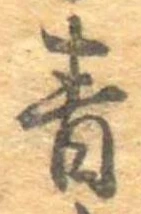 青の位置