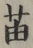 Chữ 苗