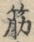 글자 筋