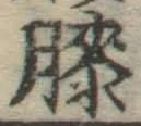 Chữ 膝