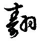 翿の位置