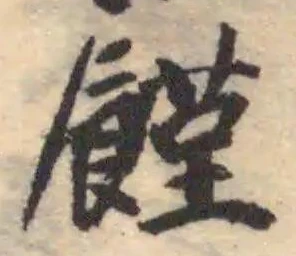 饉の位置