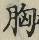 글자 胸