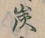 炭の位置