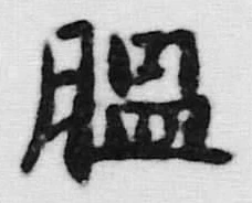 글자 膃