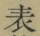 文字表