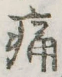 痛 위치 확인됨