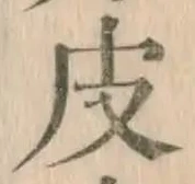 글자 皮